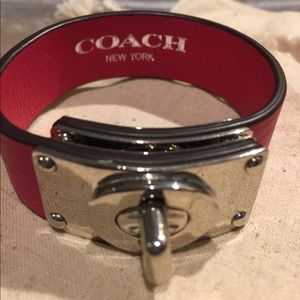 Coach leather bracelet